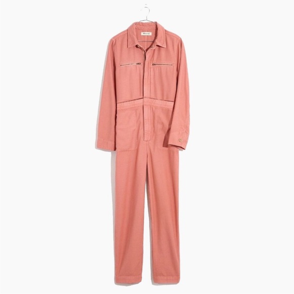 Madewell Zip-Pocket Coverall Jumpsuit XXL Garment-Dyed Dusty Rose - Picture 9 of 9